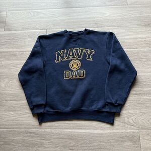 Vintage US Navy Sweatshirt Mens Medium Blue 90s